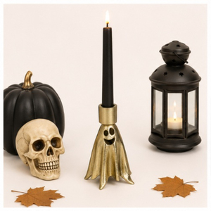 Support de bougie fantôme doré en gros pour Halloween, chandelier pour centre de table gothique et décoration esthétique de la maison - Product Image 2