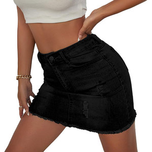 Jupe en jean sur mesure pour femme, légère et respirante, en promotion - Product Image 2