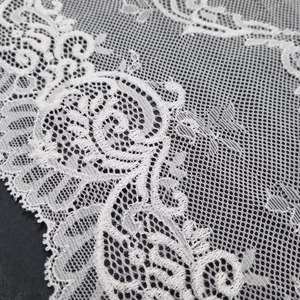 Tela de Encaje Elástica de 22.5cm con Diseño Floral Vintage, Color Personalizado, Calidad Premium Coreana, Spandex/Nylon Ligero para Vestidos y Ropa Interior - Product Image 5