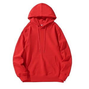 Sudadera con Capucha Blanca de Algodón para Hombre, Corte Holgado, Estilo Casual, Color Sólido, Bolsillo Frontal, Felpa Francesa, Mezcla de Algodón Básico - Product Image 1