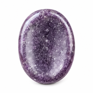 Pierres de méditation en Lépidolite naturelle, polies, violettes, pour le pouce, Feng Shui, Reiki, Yoga, soulagement du stress, équilibre émotionnel - Product Image 1