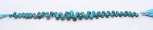 Perles de turquoise naturelle d'Arizona facettées en forme de goutte d'eau 5x7-7x14MM, qualité supérieure, pierres précieuses authentiques de turquoise d'Arizona - Product Image 4
