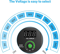 Alimentation universelle 3V-24V 3A 72W, adaptateur secteur réglable, adaptateur de puissance variable 3V 5V 9V 12V 18V 20V 24V avec 13 embouts
