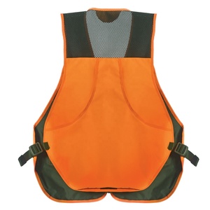 Gilet de chasse en tissu léger et respirant, couleur orange-brun, avec porte-cartouches et poche avant, pour la chasse en montagne. - Product Image 1
