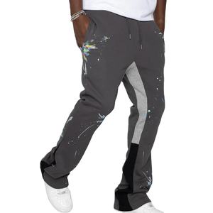 Nouveau design de pantalons de survêtement évasés 100% coton/polaire pour hommes pantalons de jogging évasés pour hommes droits rayés et incurvés à séchage rapide - Product Image 4
