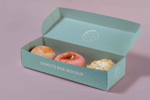 Carpeta Plegable Exclusiva con Diseño de Donuts en Relieve, Hecha con Materiales Reciclados para Empacar Productos de Panadería, Golosinas, Chicle y Sushi - Product Image 4