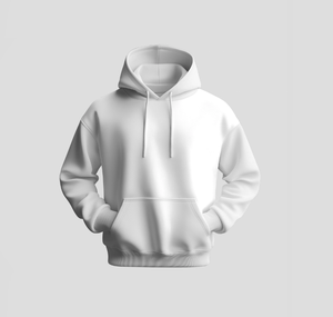 เสื้อฮู้ดผู้ชายสีครีม ทรงปกติ ผ้าฝ้ายเฟรนช์เทอร์รี่ สไตล์ลำลอง สีพื้น มีกระเป๋า เหมาะสำหรับใส่ในฤดูใบไม้ร่วง - Product Image 4