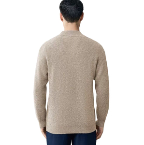 Men's Comfortable Winter <b>Henley</b> Sweater <b>Long</b> <b>Sleeve</b> Soft Knitted Pullover Button Neck Classic Casual Apparel Wholesale Knitwear - Product Image 2