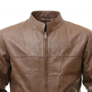 Veste en cuir pour homme grande taille, veste d'hiver, veste en cuir de motard, prix de gros - Product Image 3
