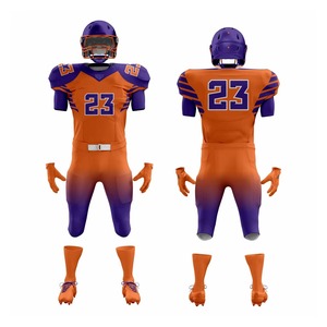 Prix de gros pour uniformes de football américain à manches courtes, vêtements de sport confortables, de haute qualité, uniformes de football personnalisés en couleur - Product Image 4