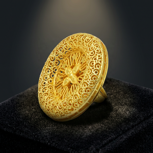 Anillos de Moda al por Mayor, Anillos de Dedo Chapados en Oro de 14K, 18K y 24K, Anillos de Dedo Tradicionales de Estilo Dubái, Anillos de Novia, Joyería de Oro - Product Image 4
