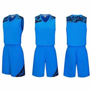 Tenue de sport pour adultes en tissu confortable, fabriquée à la main, de qualité supérieure, noir et bleu, uniforme de basketball unisexe, service OEM - Product Image 1