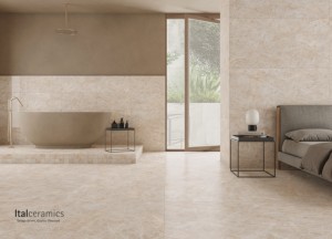 กระเบื้องพอร์ซเลนเคลือบด้าน Italceramics ขนาด 60x120 ซม. ลายหินธรรมชาติ สำหรับปูพื้นและผนังภายใน ดีไซน์มินิมอล - Product Image 3