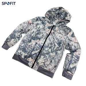 Wholesale Hot Selling Camo Printed Zippup Oversized Autumn Windproof 100% Polyester Hoodie Streetwear Vintage Zip Hoodie - Product Image 3