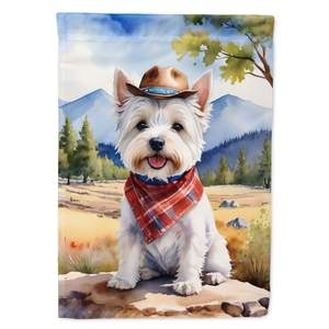 Multicolor Westie Cowboy Welcome <b>Garden</b> <b>Flag</b> Decorative Yard <b>Flag</b> Banner for Patio Artwork for Flower Beds and Mailboxes - Product Image 1