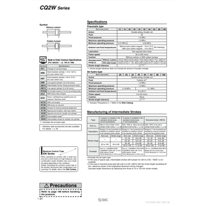 Cylindre compact SMC CQ2WB32-30DZ pièces pneumatiques - Product Image 1