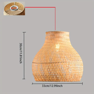 Handwoven Bamboo Pendant Light for Home <b>Decoration</b> Hotels Restaurants and Hospitality Interior <b>Lighting</b> - Product Image 2