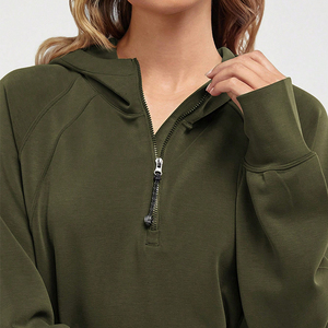 Sudadera con Capucha Azul Claro para Mujer, Manga Larga, Tejida, Transpirable, Color Sólido, Ropa Casual de Otoño con Bolsillos - Product Image 6