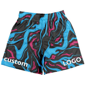 Pantalones Cortos Deportivos Unisex 2 en 1 al por Mayor, con Estampado Digital, Compresión, para Entrenamiento y Running, Ligeros, de Secado Rápido, Cintura Media - Product Image 3