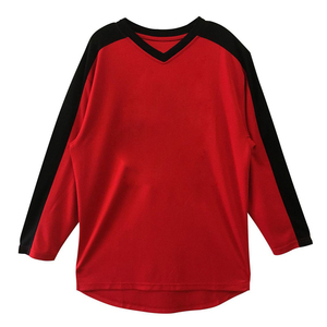 Camiseta de Hockey sobre Hielo Personalizada al por Mayor, 100% Poliéster, con Tirantes Ajustables, Mangas Largas, Transpirable, de Secado Rápido, Tallas Grandes para Niños - Product Image 5
