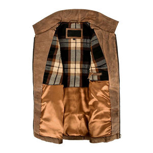 Chaleco de Cuero Genuino Personalizable OEM ODM, Nuevo Estilo, para Hombre, el Mejor Ropa de Abrigo para Invierno, Transpirable, Cálido y con Calefacción - Product Image 3