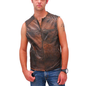 Nuevo Chaleco de Cuero Casual de Invierno para Hombre, Alta Calidad, Ecológico, Ligero, Hecho a Medida, MOQ Bajo - Product Image 4