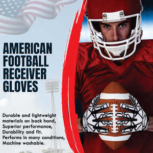 Guantes de Fútbol Americano Ligeros para Exteriores, Personalizados con Agarre Adhesivo de Telaraña, Transpirables, con Logotipo OEM, para Adultos - Product Image 5