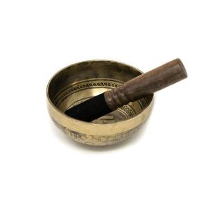 Cuenco tibetano artesanal de latón, herramienta de meditación hecha a mano para yoga, terapia de sonido, relajación, energía espiritual - Product Image 1