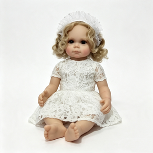 Poupée bébé réaliste en vinyle sur mesure, poupée reborn réaliste, poupée reborn aux cheveux blonds bouclés - Product Image 1