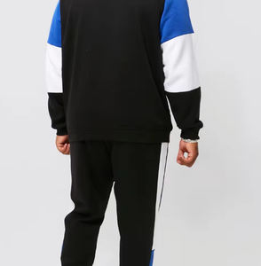 Ensemble de survêtement à capuche color block pour homme, tenue décontractée de sport, ensemble de jogging, streetwear, ensemble deux pièces, logo personnalisé - Product Image 3