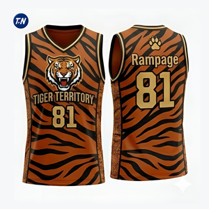 เสื้อบาสเก็ตบอลสั่งทำพิเศษ พร้อมชื่อทีมด้านหน้า ระบายอากาศได้ดี ป้องกันแบคทีเรีย เหมาะสำหรับฤดูร้อน ชุดฝึกซ้อมแบบแห้งเร็ว ไร้แขน แบบเต็มตัว - Product Image 2