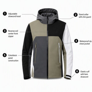 Chaqueta Deportiva con Capucha de Forro Polar, Personalizable con Logotipo, Ecológica, Unisex, para Exteriores, Estilo Safari, Resistente al Viento, Cálida, para Personal de Reparto - Product Image 6