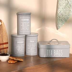 Boîte de rangement classique en métal avec couvercle en bois pour le rangement sur le comptoir de cuisine, l'organisation du garde-manger et une utilisation décorative - Product Image 6