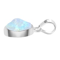 Collier pendentif en pierre de lune arc-en-ciel brute plaqué argent, fait à la main, cristal naturel, pierre de naissance de juin, bijoux