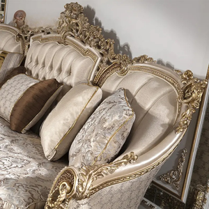 Juego de Sofás de Madera de Caoba Sólida con Diseño Francés para Sala de Estar, Tallado a Mano, Tapizado, Muebles de Lujo Hechos en Indonesia - Product Image 3