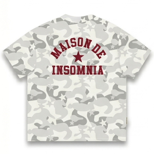 T-shirt unisexe à imprimé camouflage, col rond, manches courtes, tissu tricoté, impression de logo personnalisé, adapté à un usage quotidien. - Product Image 4