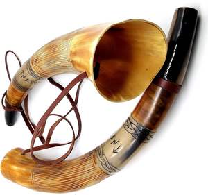 Corne à boire viking la plus vendue avec support en cuir, corne à vin rare et antique en corne de buffle à vendre - Product Image 4