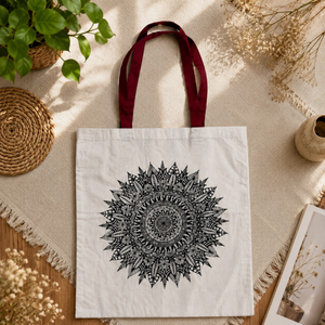 Custom Heavy Duty Cotton Tote Bag | Premium Eco Friendly Grocery Shopping Bag with Personalized Logo Reusable High Quality Tote - Product Image 3