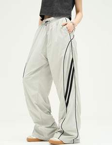 Pantalones Anchos Holgados de Estilo Hippie para Mujer, con Bolsillos Profundos, para Caminar, Deportes, Viajes, Estética Relajada, Minimalista, Ropa Casual de Calle - Product Image 3