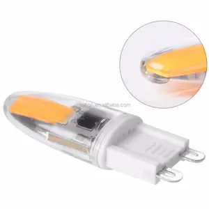 LED kecil AC110/220v G4 G9 COB SMD 1W 2W 4W 500lm bohlam LED kaca silikon 2700K 4000K 6500K lampu