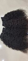 Extensions de cheveux naturels bouclés Remy indiens non traités, tissage double machine, style afro, haute qualité, toutes couleurs