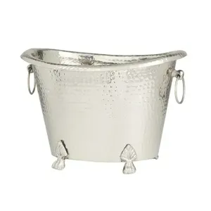 Hot Selling <b>Golden</b> Hammered for Champagne Ice Bucket Elegant Metal Wine Cooler & Chiller with Handles for Weddings and <b>Bar</b> Party - Product Image 2