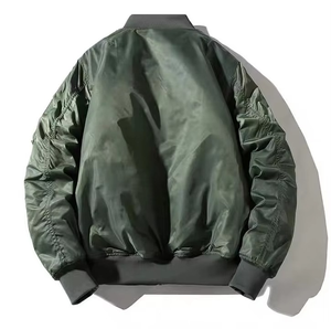 Chaquetas de Hombre de Alta Calidad, Chaqueta Bomber de Nailon Personalizada con Cierre de Cremallera, Estilo Casual de Invierno, Servicio OEM Disponible - Product Image 2