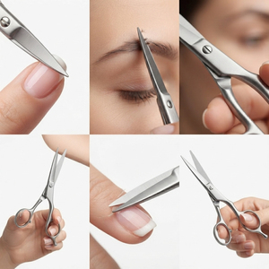 Ensemble de ciseaux à cuticules en acier inoxydable, outil pour les ongles et les sourcils / ciseaux de manucure, ciseaux à sourcils - Product Image 3