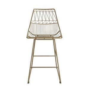 Tabouret de bar industriel en métal et bois avec repose-pieds, siège moderne à hauteur de comptoir pour cuisine et bar - Product Image 2