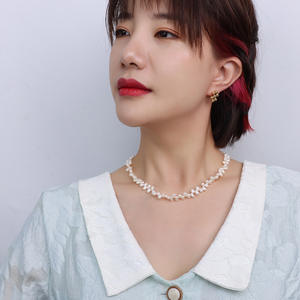 Collar de Perlas de Agua Dulce Naturales, Diseño Minimalista y Versátil, Cadena para Clavícula Popular - Product Image 4