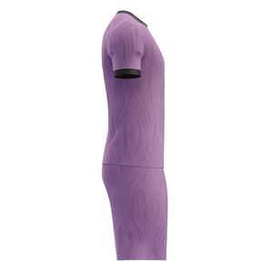 Camiseta de Fútbol de Manga Corta para Hombre, Color Morado, Cuello Redondo, Absorbe la Humedad, Ropa Deportiva de Poliéster, Diseño Sólido para Todas las Temporadas - Product Image 4