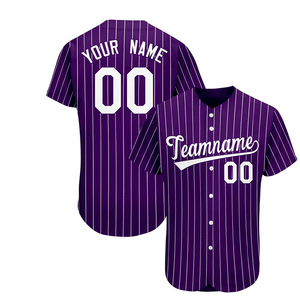 Maillots de baseball et de softball à impression par transfert thermique, uniformes d'équipe pour adultes, en polyester, design respirant, chemises de baseball - Product Image 1