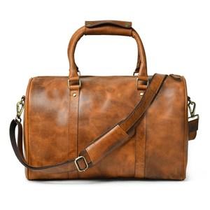 Nouveautés : Sacs de Voyage Vintage de Luxe pour Hommes, Sac Polochon en Cuir Véritable pour Week-end, Sac de Voyage en Cuir Authentique pour Homme - Product Image 2