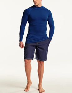 T-shirt de compression léger et respirant UPF50+ pour homme, manches longues, vêtements de sport, été, gym, course à pied, entraînement, protection contre les éruptions cutanées - Product Image 3